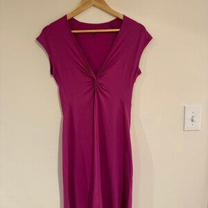 PATAGONIA Bandha Twist Dress Midi Sleeveless Knit Sports Sundress Purple Medium
